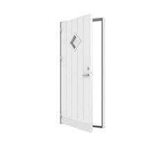 Outward opening flush door